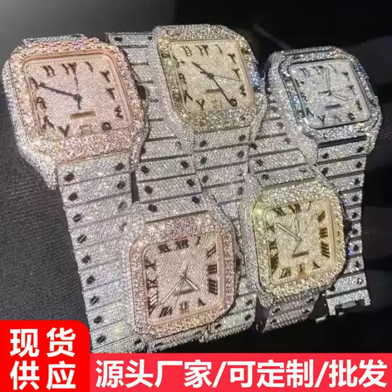 Cross-Border Foreign Trade High-End Design Roman Versatile Moissanite Minimalist Style Unisex Watches Wholesale in Stock