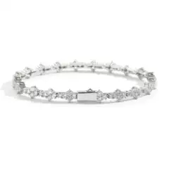 European and American plum blossom tennis chain men's hip hop bracelet hiphop zircon fashion brand spring buckle hip hop jewelry