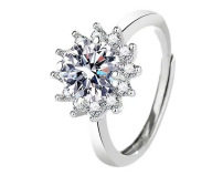 跨境新款锆石吊坠璀璨项链1克拉项链仿莫桑钻石女款项链批发