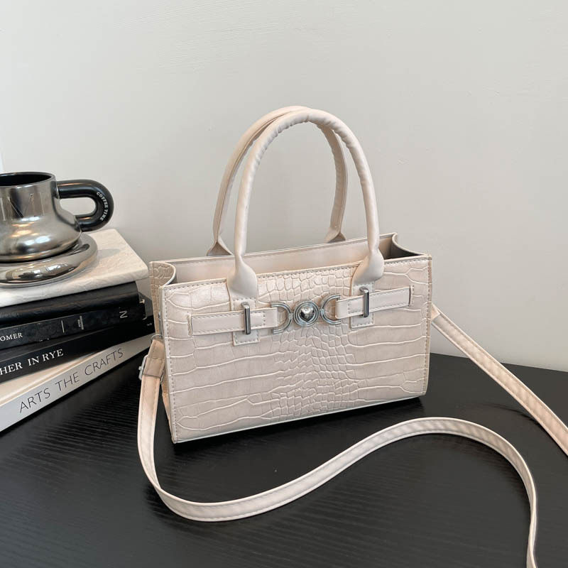 light luxury portable small square bag new stone pattern women's bag high-end single shoulder crossbody bag