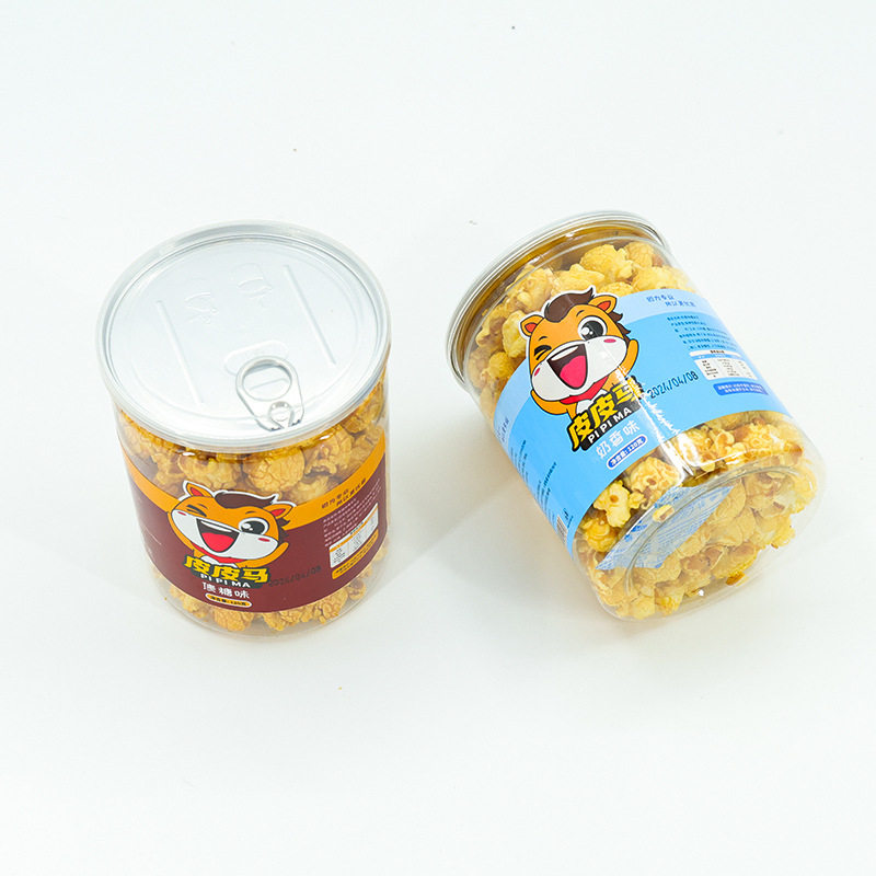 Leisure snacks canned popcorn snacks wholesale whole box 12 barrels 120g milk flavor caramel popcorn