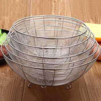2024 New Stainless Steel Fruit and Vegetable Washing and Draining Basket, Multifunctional Kitchen Basket, Round Vegetable Washing Basket, Draining Basin Factory