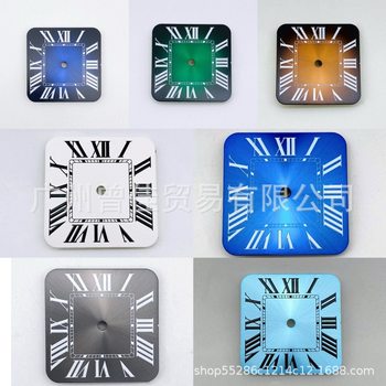 Suitable for Santos Square 27mm Dial, Sun Pattern Surface, Sand Surface, Modified Nh35 Movement, Watch Accessories