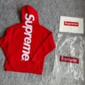 E550 # Classic large logo hooded sweatshirt red