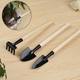 Household Flower Small Shovel Gardening Tools Three-Piece Set Green Plant Fleshy Loose Soil Shovel Iron Shovel Potted Flower Shovel