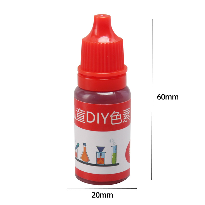 10ml儿童科学实验色素水溶性颜料橡皮泥史莱姆diy手工皂着色剂