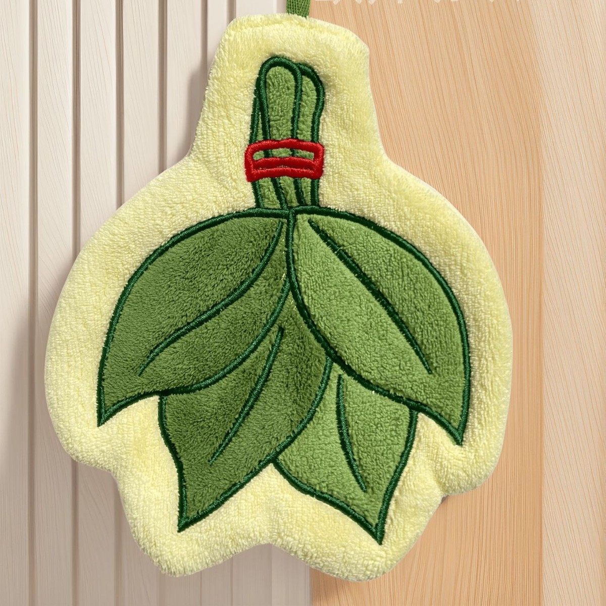 Cute Grapefruit Leaf Hand Towel Thickeneded Coral Velvet Kitchen Towel Absorbent Soft Bathroom Creative Hand Towel