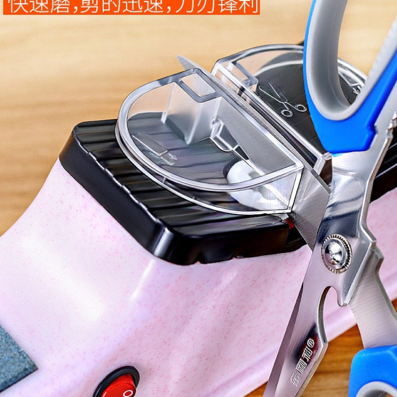 New Knife Sharpening Tool, Fully Automatic Electric Commercial Knife Sharpening Stone, High-Precision Kitchen Knife Grinding Wheel Sharpening Machine, Multi-Ginger Tea