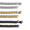 NK chain stainless steel hip hop six-sided grinding Cuban chain necklace bracelet simple fashion sweater chain manufacturers jewelry wholesale