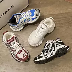 Same Style for Men and Women 2024 Summer New Thick-Soled Mesh Breathable and Comfortable Dad Shoes for Women to Increase Height, Slim, Comfortable and Versatile