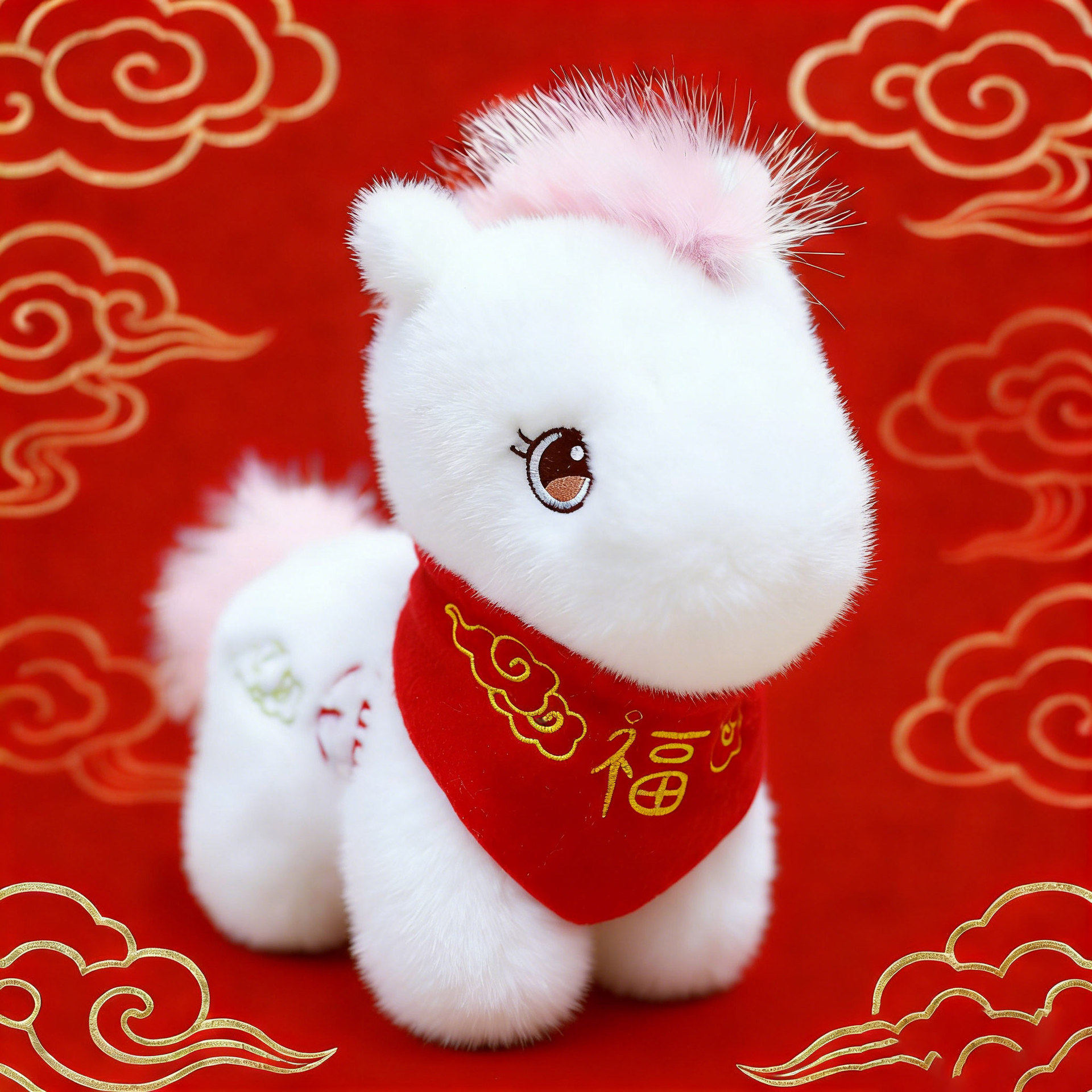 2026马年吉祥物公仔毛绒玩具新年生肖小马玩偶开门红年会活动礼品