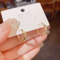 No. 66 gold-twisted ring ear buckle (real gold plating)
