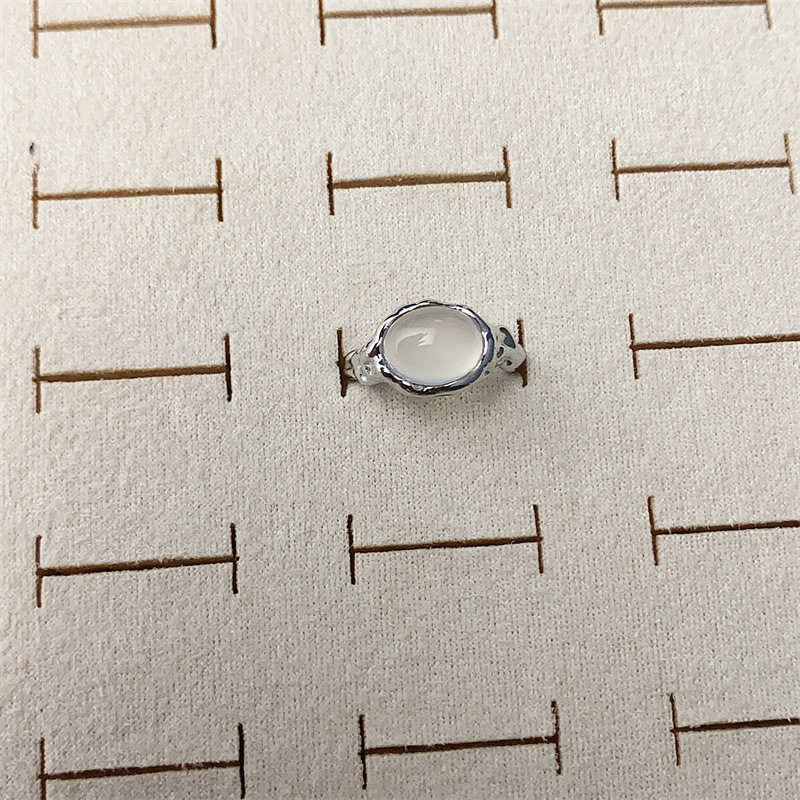 夏季复古重工925纯银戒指女小众轻奢高级感不掉色ins风百搭银饰品