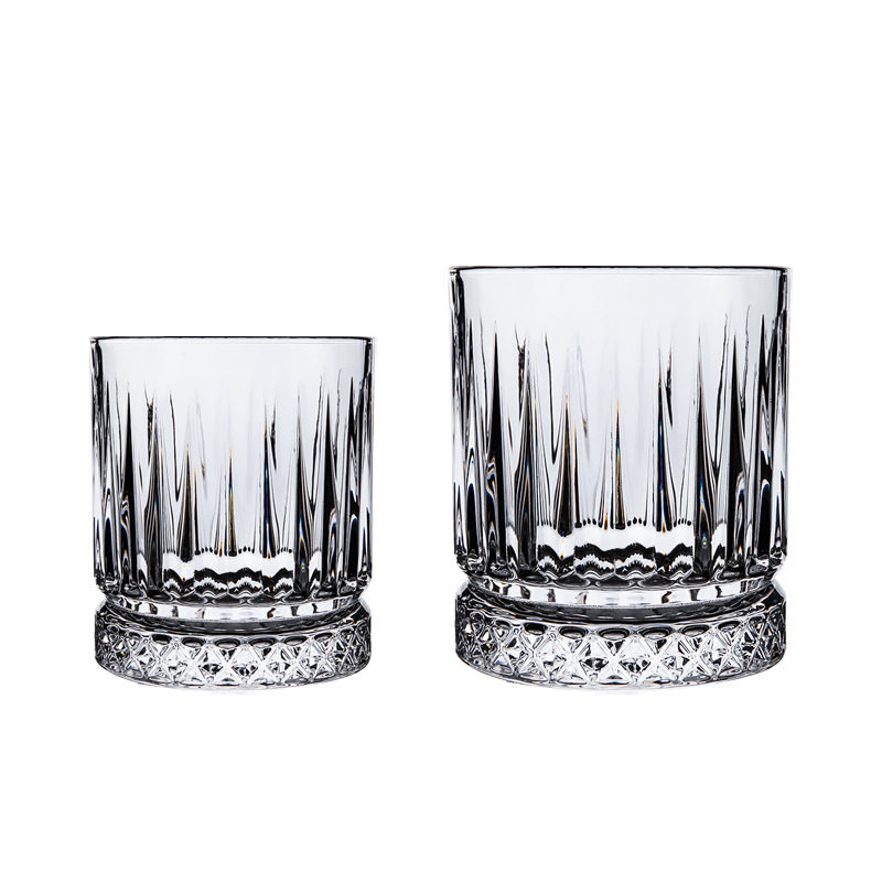 Spot European Classical Cup Crystal Glass Striped Whiskey Cup Foreign Wine Cup Bar Cup Spirit Cup Wholesale