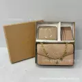 Glossy khaki embossing