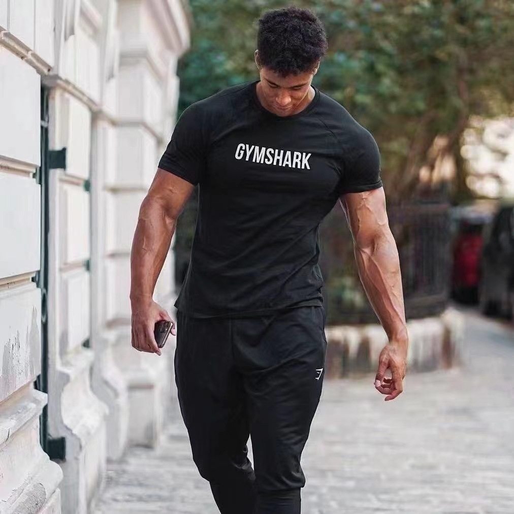 Gymshark Apollo Футболка Apollo с короткими рукавами для фитнеса, спортивный облегающий мужской топ из эластичного хлопка Изображение 1