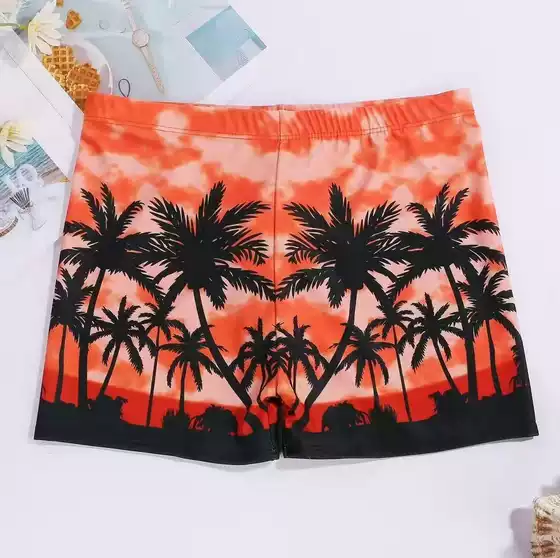 Men's Swimming Trunks Anti-Embarrassment Quick-Drying Fashionable Casual Large Size Loose Swimming Trunks Summer Boys' Boxer Swimming Trunks Set