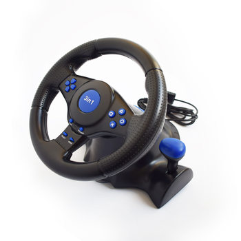 PS2/PS3/computer game steering wheel racing model steering wheel with pedal vibration USB port PS2 dual interface
