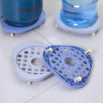 Liquefied Gas Cylinder Tray, Gas Tank Bracket, Water Bucket, Vase Base, Movable with Wheels, Kitchen Storage Rack