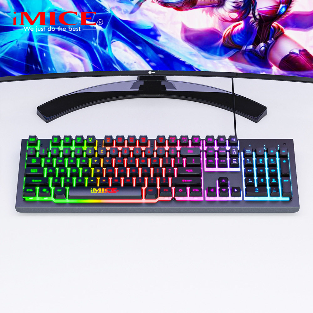 Imiceak-900 Manufacturer Direct Supply Cross-Border Gaming Keyboard Wired Floating Luminous Backlit Gaming Keyboard