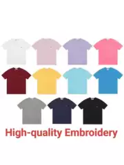 2026 Cross-Border Exclusive Supply of Vivi Empress West High-Quality T-Shirts with Embroidery, Round Neck, Trendy Fashion Planet Design, Unisex Short Sleeves