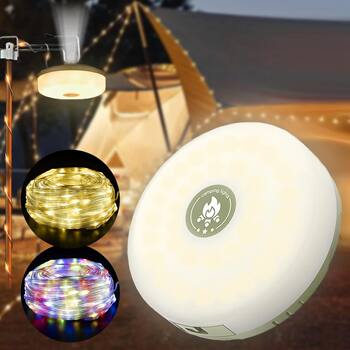 Cross-Border Outdoor Charging Camping Lighting Mountain Camping Atmosphere Light Night Market Stall Lighting Tent Light Hanging Light