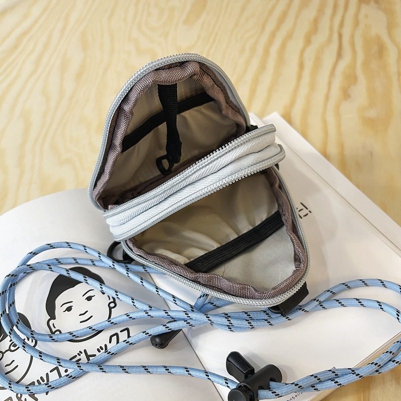 Mini Key Bag, Earphone Bag, Small Shoulder Bag, Unisex, Youth Casual, Versatile, Simple Coin Purse, Color-Blocking Design