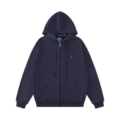 Ad navy blue red label