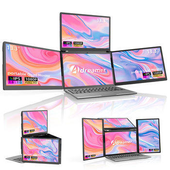 Three-Screen Portable Monitor Laptop Extended Screen Office Stock Trading Video Editing Design Game Secondary Screen Four