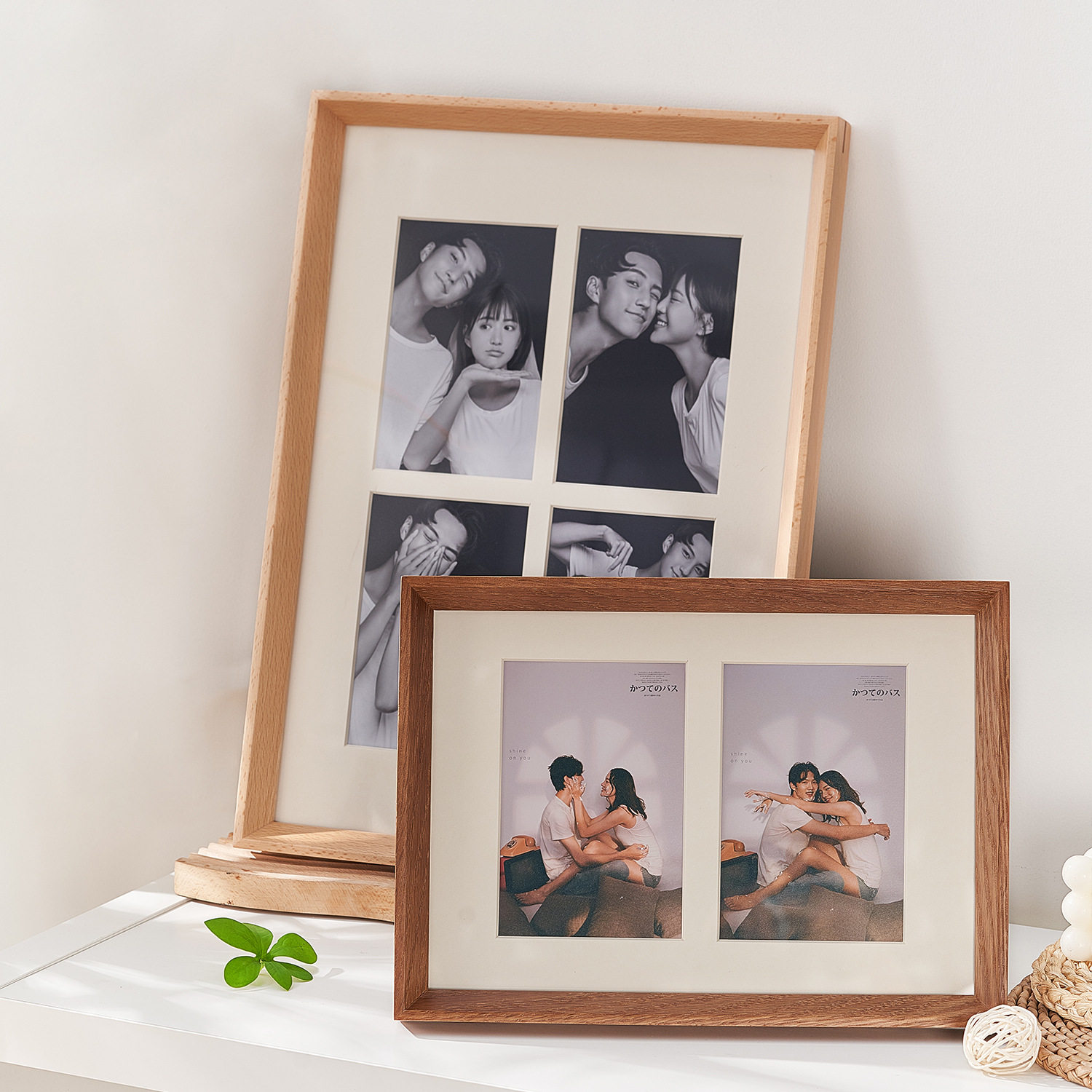 High-end Solid Wood Photo Frame Multi-palace Frame Set Table Birthday souvenir Family Living Room Decorative Photo Wall Set Table