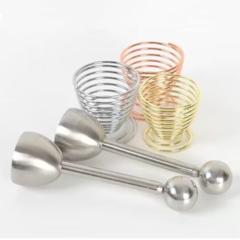 304 stainless steel elastic egg opening device egg shell separator glutinous rice egg small accessories egg holder