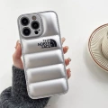 Oil-jet tpu down jacket phone case-silver north face [fleece-free]