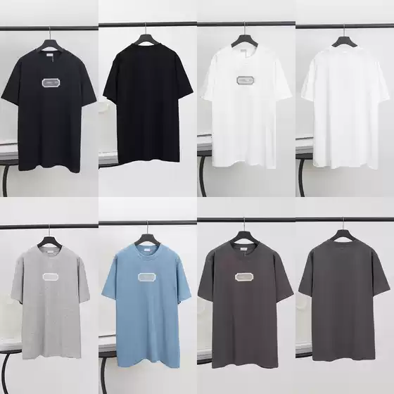 Foreign Trade. Di's 2025 Spring/Summer New Style Blade Letter Logo Embroidery Casual Unisex Short-Sleeve T-Shirt