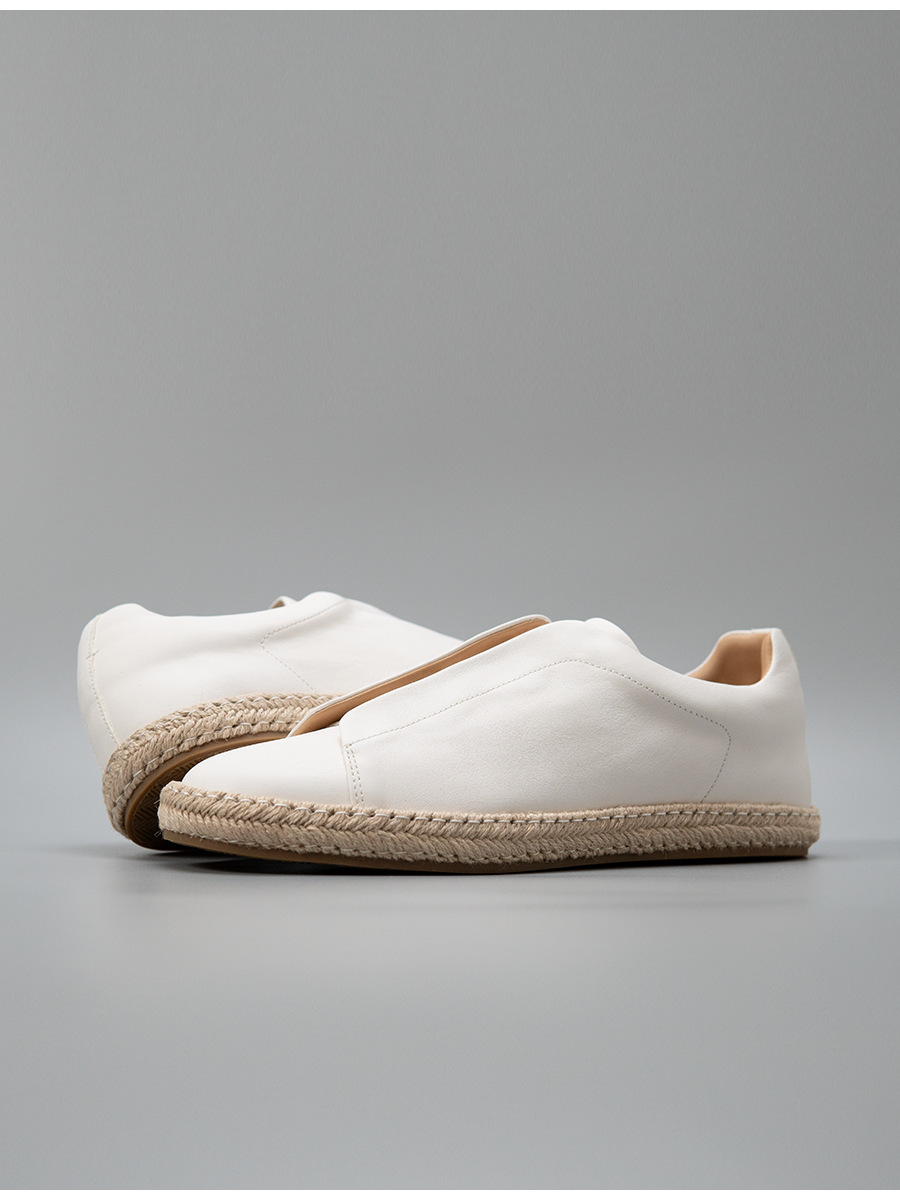 Giày lười sneaker nam da bò thật lớp đầu màu trơn phong cách thể thao đơn giản — Màu nâu, màu đen, Màu trắng