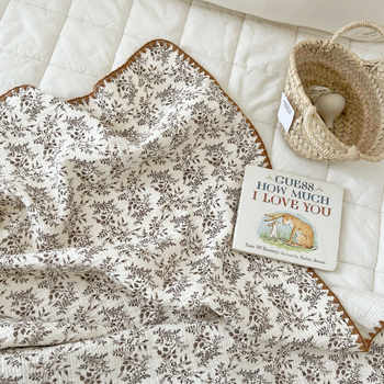 Quilt Autumn and Winter Baby Newborn Blanket Printed Cute Quilt Baby Autumn and Winter Thickeneded Kidsren's Quilt Small Floral Lunch Break