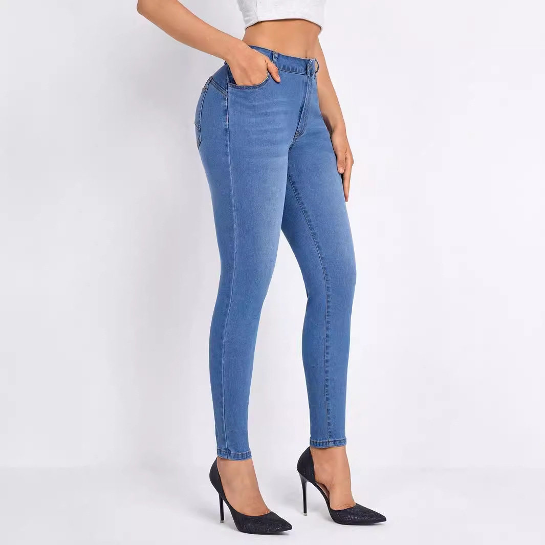 Skinny Stretch Denim Jeans for Women Versatile Fashion Comfortable Fit Casual Style Ready to Ship Low MOQ