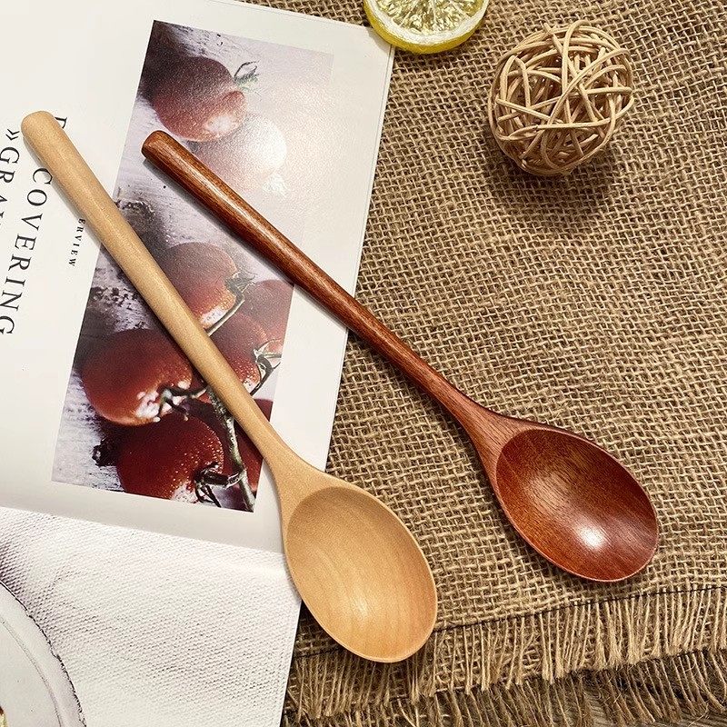 Japanese-style wooden spoon long handle spoon spoon spoon spoon spoon wooden soup spoon small size honey spoon tableware household eating
