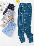 Толстые детские теплые длинные брюки, пижамы для мальчиков из чистого хлопка, большие детские пижамы, плюс толстые однобортные брюки, плюс хлопковые шерстяные брюки зимой
