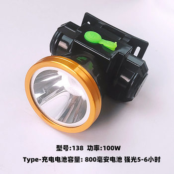 Cross-Border Strong Light Headlamp Led Ultra-Bright Long-Range Rechargeable Fishing Light Outdoor Lithium Battery Mini Head-Mounted Flashlight
