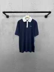 Correct Version Original Label in Stock Mu New Color-Blocked Logo Embroidered Short-Sleeve Polo Shirt Top Unisex