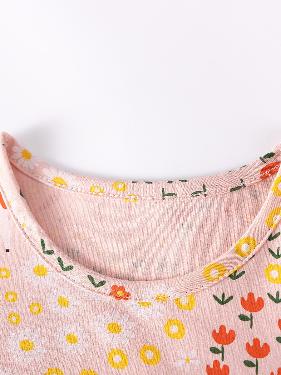 Kids' Summer Cute Dress, Girls' Style Floral Print Dress