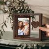Wooden Rotating Commemorative Photo Frame Dog and Cat Pet Photo Frame Wooden Double-Sided Photo Frame Love Hanging Sign Writable Ornaments