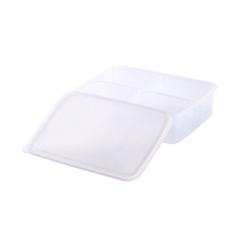 Kitchen Refrigerator Fresh-keeping Storage Box Household Vegetable and Fruit Storage Box Plastic Sealed Fresh-keeping Box Stackable with Lid