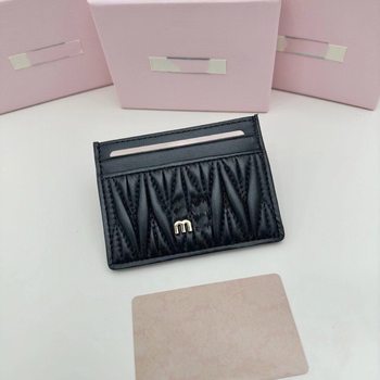 Lambskin Card Holder Fashionable Letter Certificate Storage Multi-Card Ultra-Thin Mini Portable Pleated Muse Card Holder