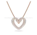 Love swan rose gold necklace