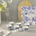 Dijia-blue tiger-six small teacups-gift box