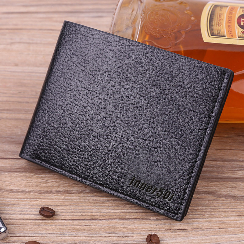 Business Men's PU Wallet Short Fashion Multi-card Holder Leather Bag Horizontal and Vertical Zipper Wallet Change Card Bag