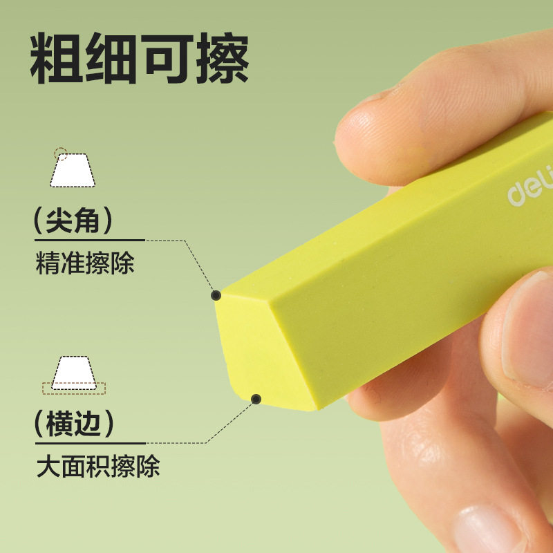 Deli Eraser Clean Primary School Students Matcha Chocolate Kindergarten Children's Rubber Stationery