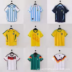 Gz Retro Jerseys National Team Brazil Argentina Germany Netherlands Football Uniforms Retro Short-Sleeved Wholesale