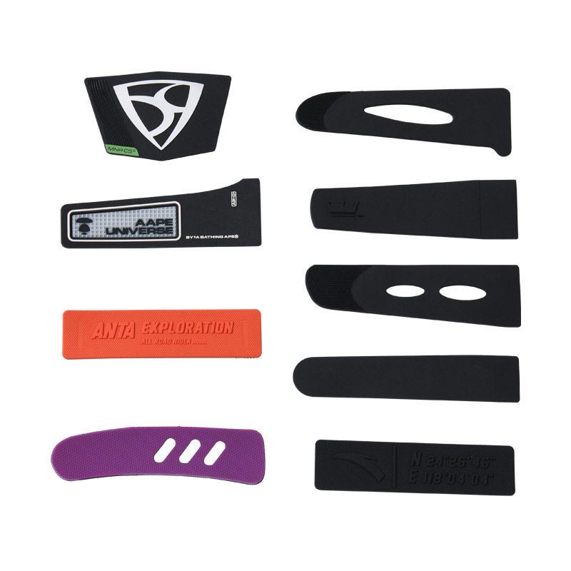 Jacket Cuff Velcro Edge Trim Clothing Sleeve Loop Tpu Embossed Logo Hook and Loop Fastener Self-Adhesive Patch